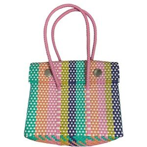 Mexican Woven Plastic Colorful Tote